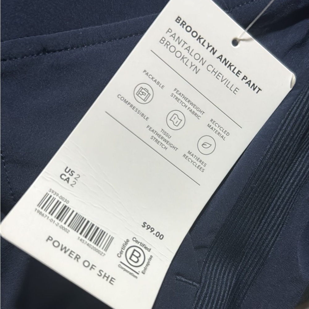 Athleta Brooklyn Mid Rise Ankle Pant // Navy #198671 - Picture 7 of 16